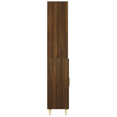 vidaXL Aparador alto madera contrachapada marrón roble