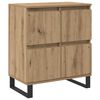 vidaXL Aparador 2 pcs Roble artesanal 60 x 35 x 70 cm