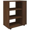 vidaXL Armario con ruedas madera contrachapada roble marr&oacute;n 60x35x75cm