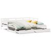 vidaXL Sof&aacute; cama nido con cajones sin colch&oacute;n blanco 80x200 cm