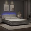 vidaXL Estructura de cama con LED sin colch&oacute;n Zadar blanco 160x200 cm