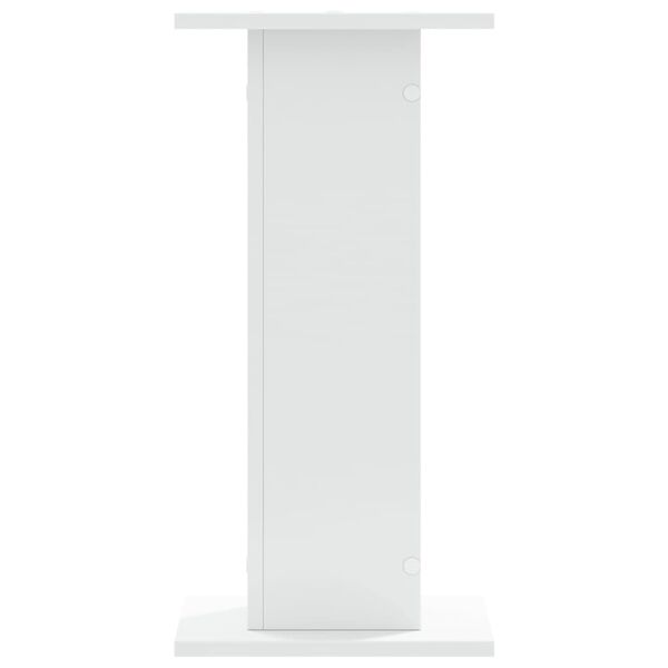 vidaXL Soportes de plantas 2 uds madera ingenier&iacute;a blanco 30x30x60 cm