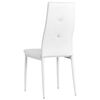 vidaXL Sillas de comedor 4 unidades cuero sintético blanco
