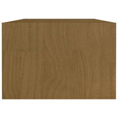 vidaXL Mesa de centro de madera maciza pino marrón miel 110x50x34 cm