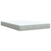 vidaXL Cama box spring con colch&oacute;n terciopelo gris claro 140x200 cm