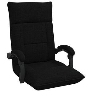 vidaXL Sill&oacute;n ajustable Negro Tela