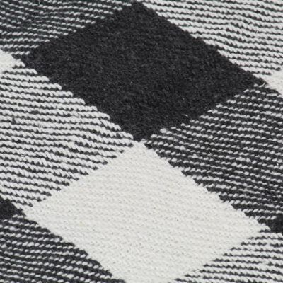 vidaXL Manta a cuadros de algodón gris antracita 220x250 cm