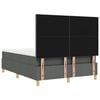 vidaXL Cama tipo Box Spring con colch&oacute;n Gris oscuro 140 x 200 cm tela
