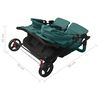 vidaXL Carrito para gemelos de acero verde