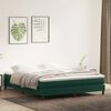 vidaXL Cama box spring sin colch&oacute;n terciopelo verde oscuro 180x210 cm