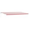 vidaXL Toldo retr&aacute;ctil Rojo y blanco 600 x 300 cm Tela y Aluminio