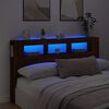 vidaXL Cabecero LED madera ingenier&iacute;a marr&oacute;n roble 180x18,5x103,5 cm