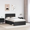 vidaXL Estructura de cama Negro 120 x 190 cm Madera de pino macizo