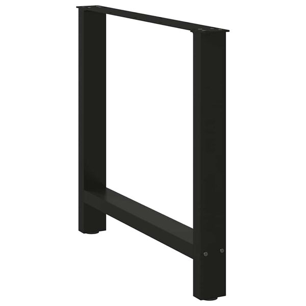 vidaXL Patas para mesa de comedor negras (2 unidades, 80 x 72-73 cm, acero)