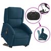 vidaXL Sill&oacute;n reclinable de masaje el&eacute;ctrico elevable terciopelo azul