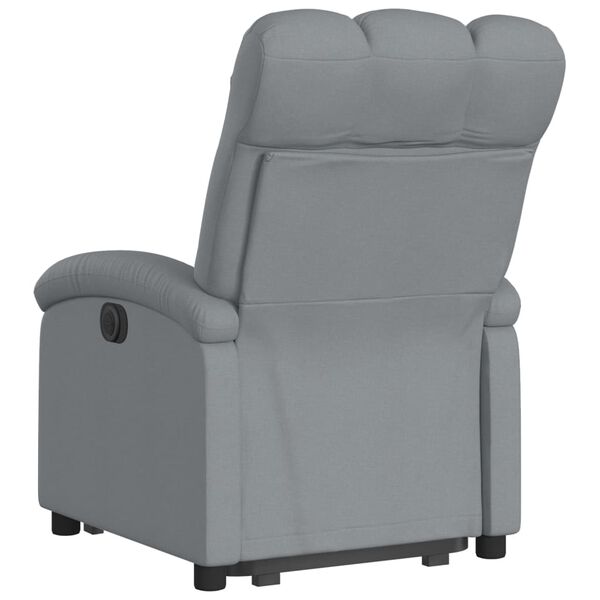 vidaXL Sillón eléctrico reclinable elevable de tela gris claro