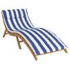 vidaXL Coj&iacute;n de tumbona tela Oxford a rayas azul y blanco 180x60x4 cm
