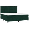 vidaXL Cama box spring con colch&oacute;n terciopelo verde oscuro 160x200 cm