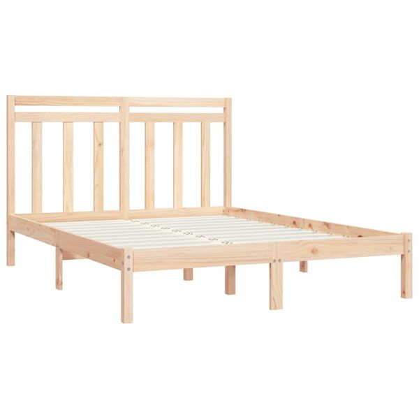 vidaXL Estructura de cama madera maciza 150x200 cm