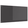 vidaXL Salpicadero de cocina Gris oscuro 120 x 60 cm vidrio templado