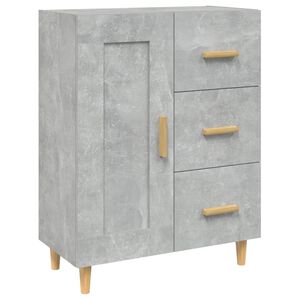 vidaXL Aparador de madera contrachapada gris hormig&oacute;n 69,5x34x90 cm