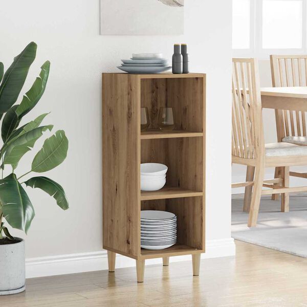 vidaXL Aparador Roble artesanal 34,5 x 32,5 x 90 cm