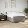 vidaXL Cama box spring con colch&oacute;n tela gris taupe 140x200 cm