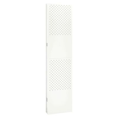 vidaXL Biombos divisores de 6 paneles 2 uds blanco acero 240x180 cm