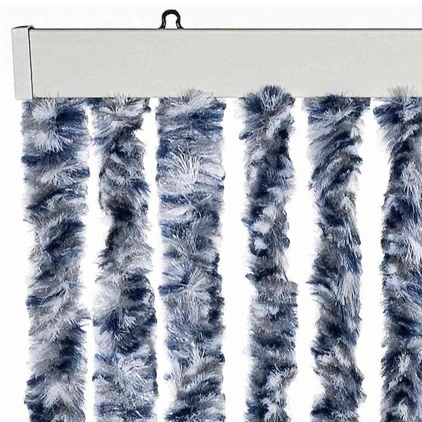 vidaXL Cortina mosquitera azul y blanco chenilla 56x200 cm