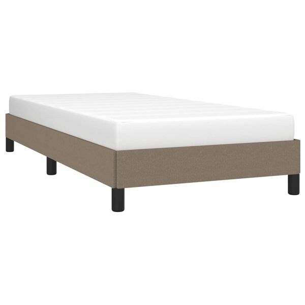 vidaXL Estructura de cama sin colchón tela taupe 90x200 cm