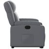 vidaXL Sill&oacute;n reclinable elevable cuero artificial gris