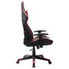 vidaXL Silla de gaming de cuero sint&eacute;tico negro y rojo