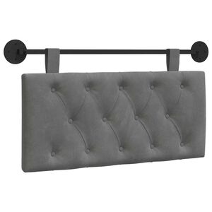 vidaXL Cabecera Colgante Gris oscuro 90 x 55 x 7 cm Terciopelo