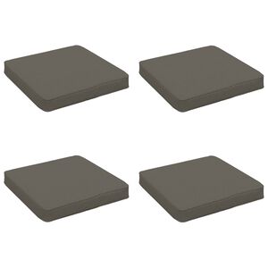 vidaXL Cojines de Asiento de 4 Piezas VUGHT 4 pcs 100% Poli&eacute;ster Gris