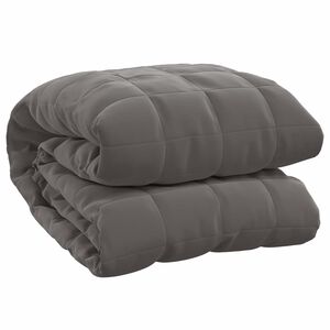 vidaXL Manta con peso tela gris 200x200 cm 13 kg