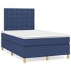 vidaXL Cama box spring con colch&oacute;n tela azul 120x190 cm