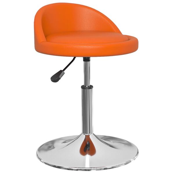 vidaXL Sillas de comedor giratorias 4 uds cuero sint&eacute;tico naranja