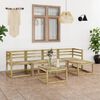 vidaXL Set de muebles de jard&iacute;n 6 pzas madera de pino impregnada verde