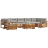 vidaXL Conjunto de sof&aacute;s de exterior 8 pcs Gris Natural y Claro