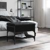 vidaXL Banco zapatero madera de ingenier&iacute;a negro 62x42x45 cm
