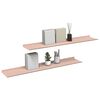 vidaXL Estante flotante 2 pcs Rosa 100 x 18 x 2,5 cm Acero