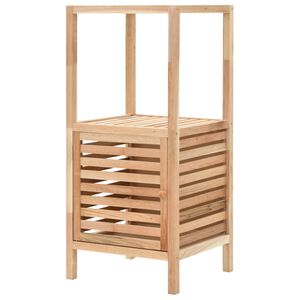 vidaXL Mueble de almacenaje ba&ntilde;o madera maciza nogal 39,5x35,5x86 cm