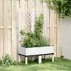 vidaXL Jardinera con enrejado PP blanco 80x40x142 cm