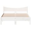 vidaXL Estructura de cama sin colch&oacute;n madera de pino blanco 135x190 cm