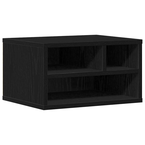 vidaXL Soporte para Impresora Roble Negro 40 x 32 x 22,5 cm