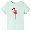 vidaXL Camiseta infantil verde menta claro 128