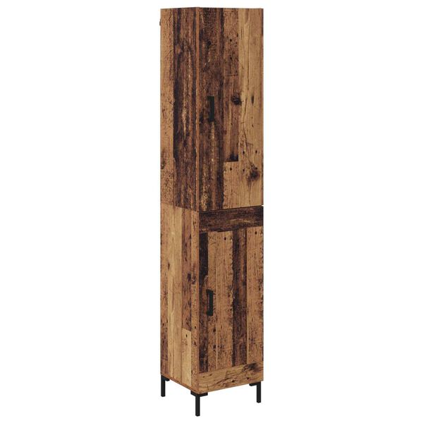 vidaXL Aparador alto Madera envejecida 69,5 x 34 x 180 cm
