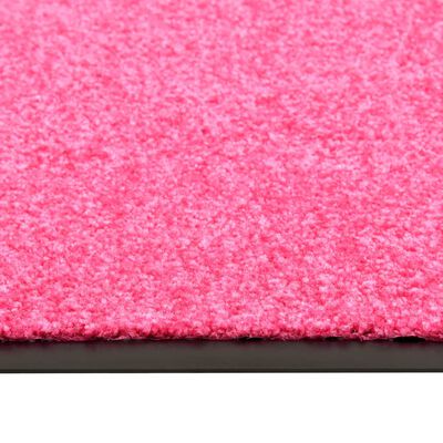 vidaXL Felpudo lavable rosa 60x180 cm