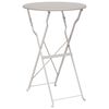 vidaXL Conjunto de Bistro Plegable 3 pcs Beige Acero