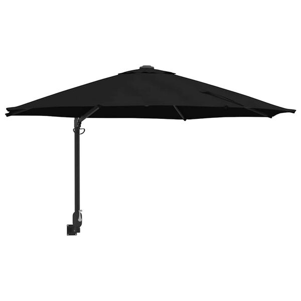 vidaXL Parasol de jardín Negro y Negro 248 x 248 x 148 cm